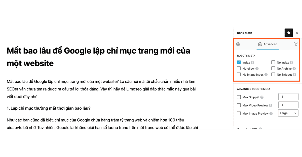 Đảm bảo trang web của bạn không ngăn cản Google lập chỉ mục