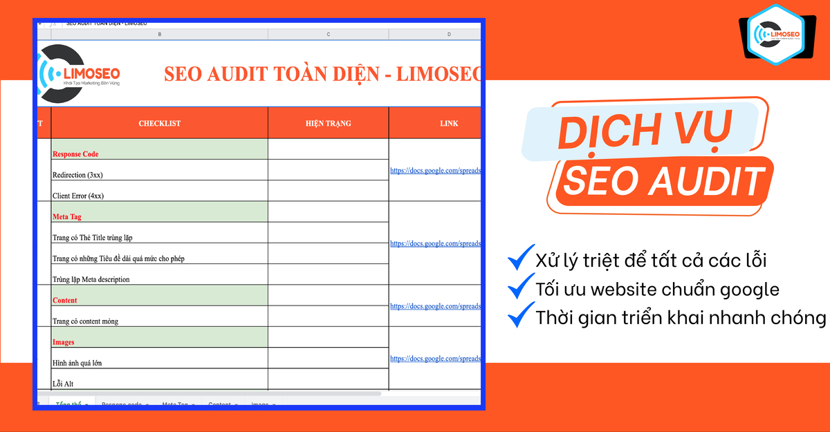 Dịch vụ SEO Audit Limoseo