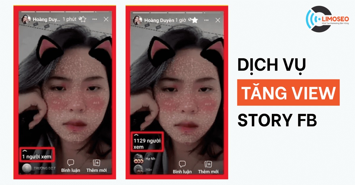 dịch vụ tăng lượt xem story facebook limoseo