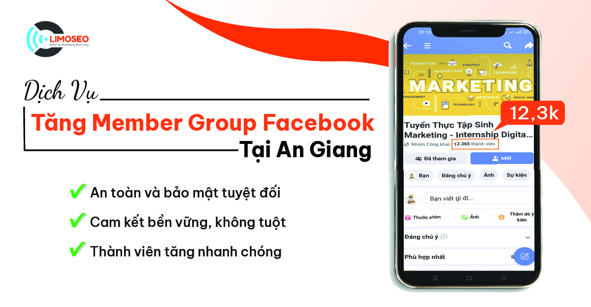 Dịch vụ tăng member group Facebook tại An Giang