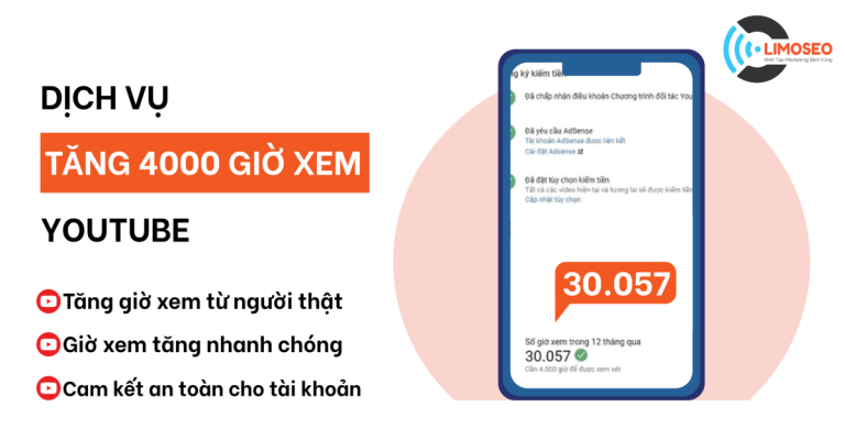 dịch vụ tăng 4000 giờ xem Youtube