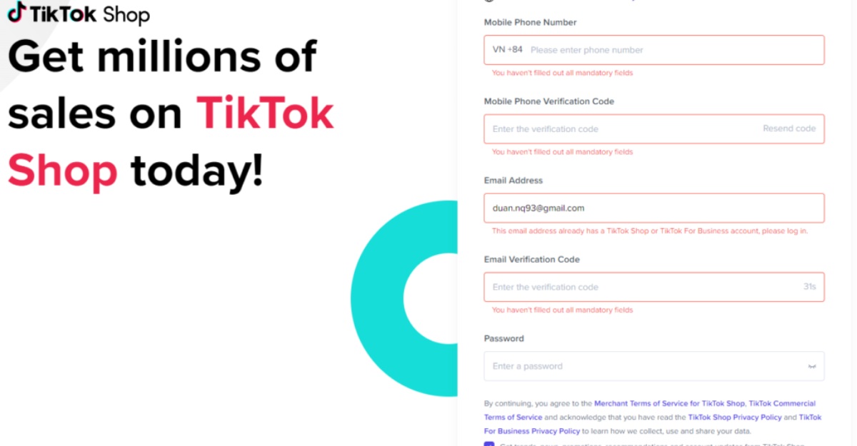 Cách bán hàng trên tiktok shop bước 3
