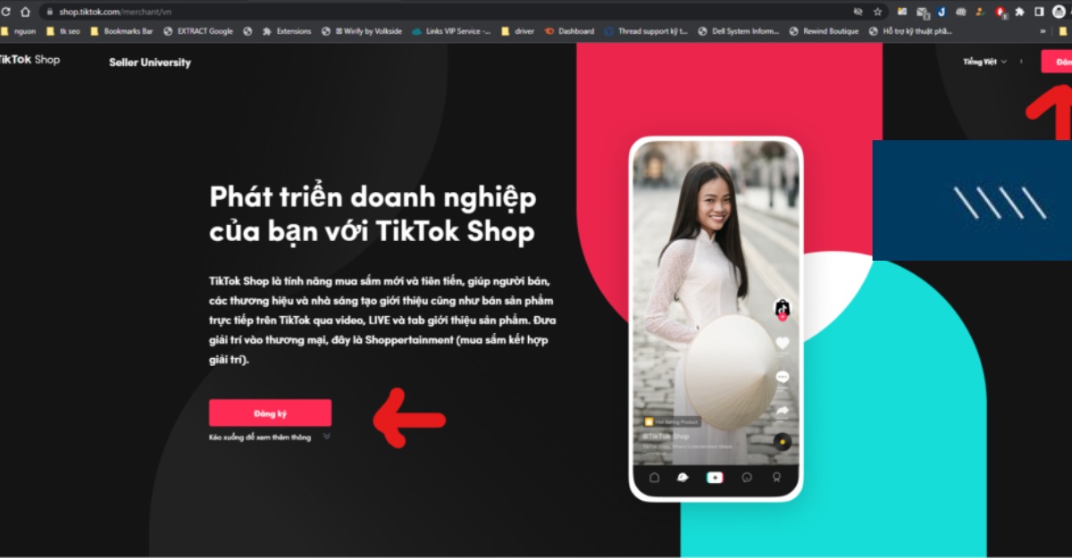 Cách bán hàng trên tiktok shop bước 2