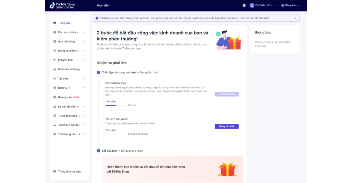 Cách bán hàng trên tiktok shop bước 6