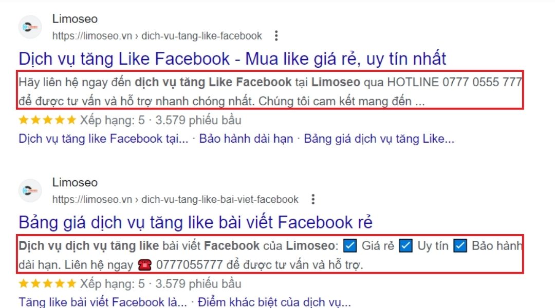 khái niệm meta description