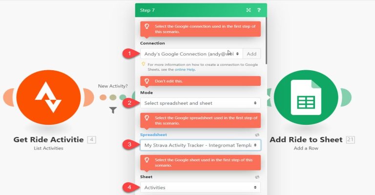Cách kết nối Strava API với Google Sheets và Google data studio