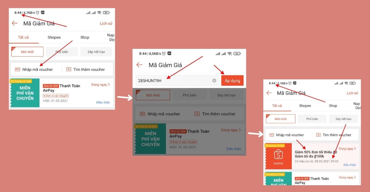 Hướng dẫn lưu mã giảm giá sắp diễn ra