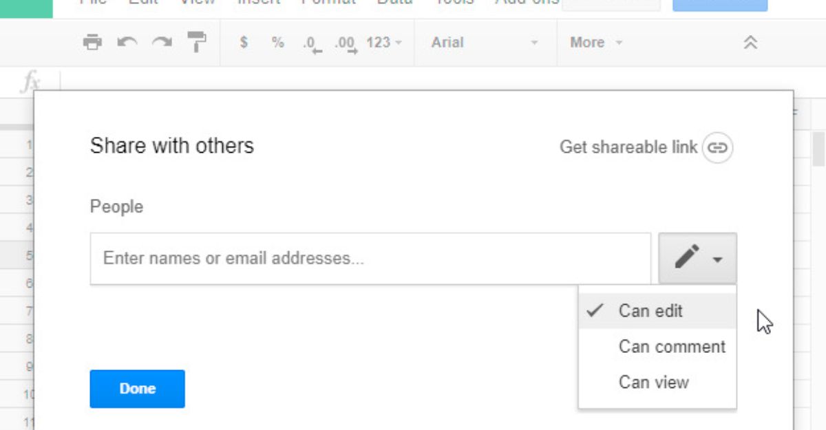 Làm việc nhóm trong Google Sheet