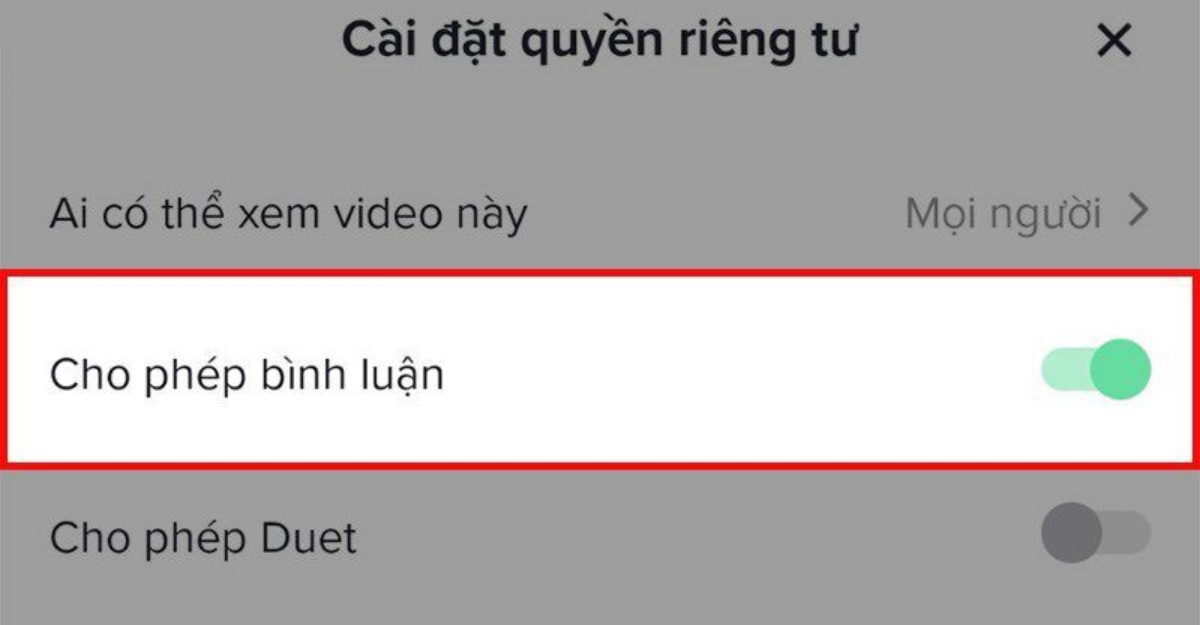 cách mở bình luận trên tiktok