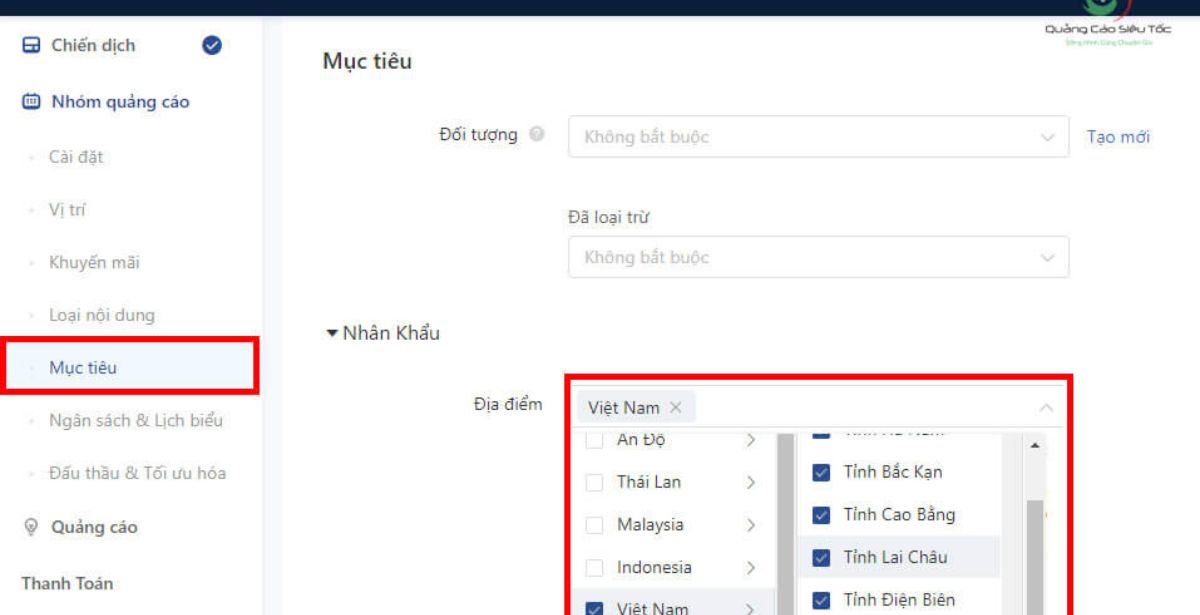 Cách target đối tượng TikTok