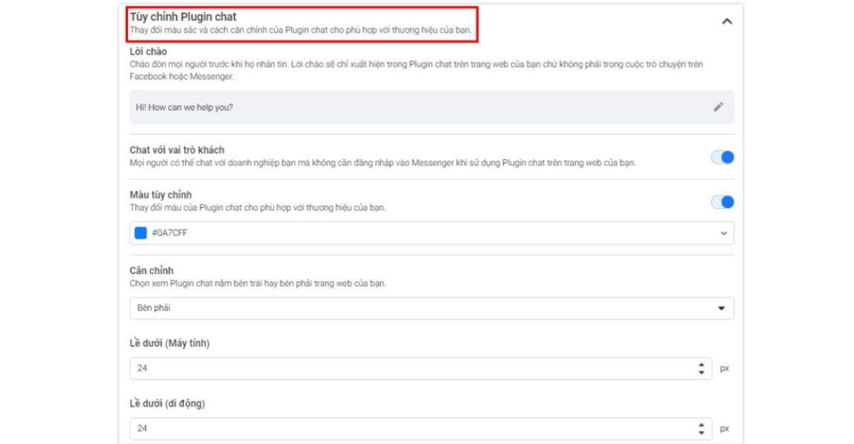 Hướng dẫn nhanh để Tích hợp messenger vào website của bạn