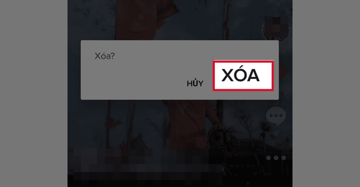 Xóa video trên tiktok