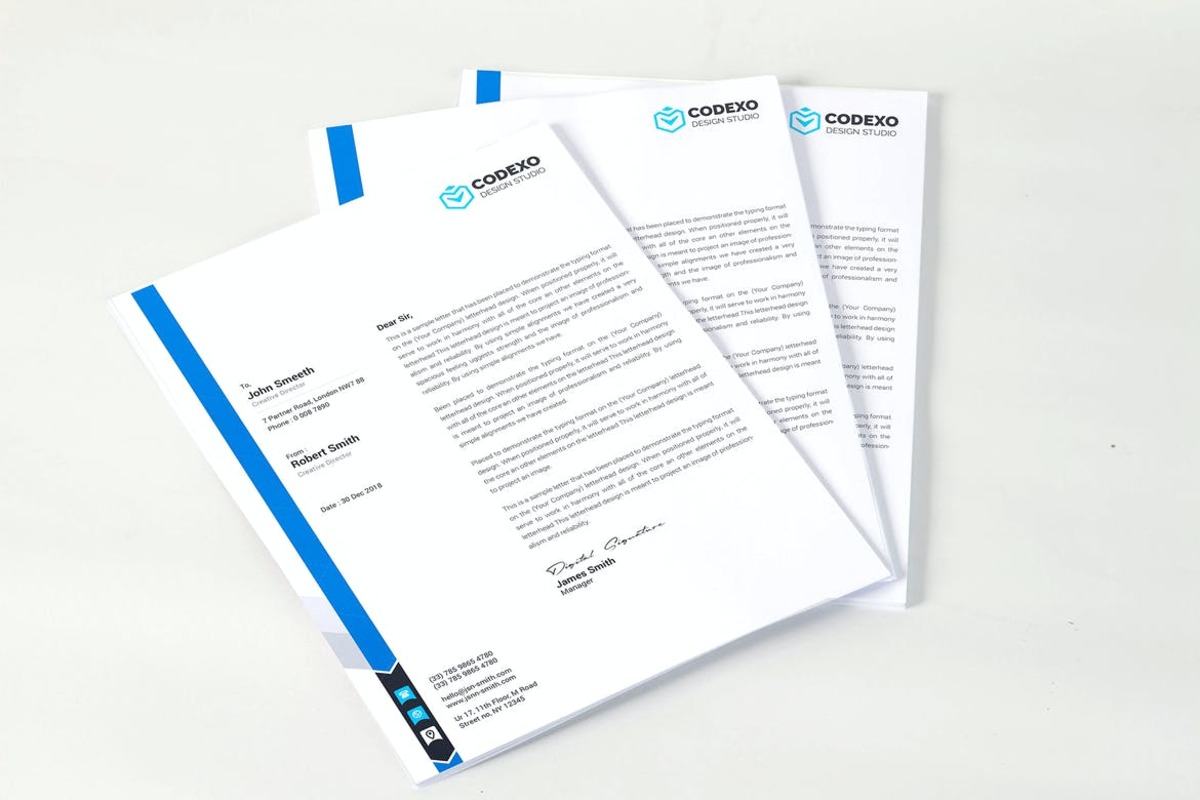 8 mẫu letterhead tiêu biểu đa phong cách