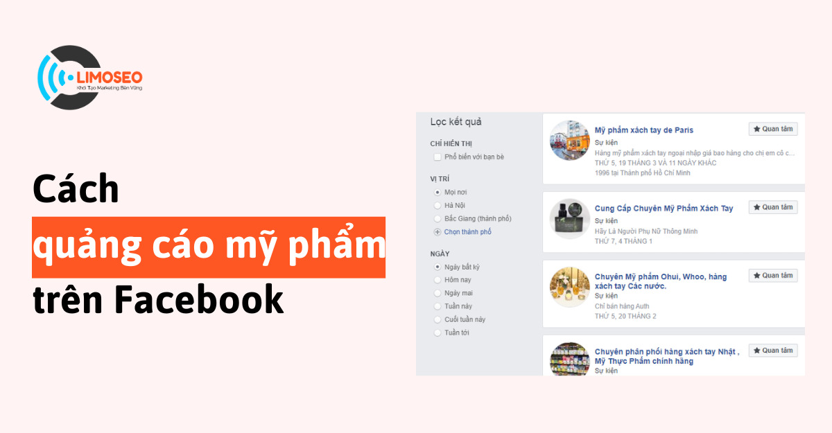 Cách quảng cáo mỹ phẩm trên facebook