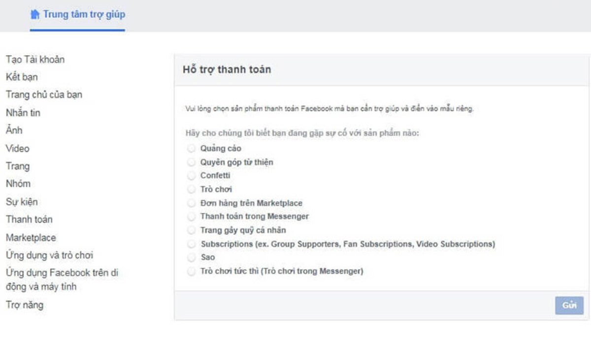 Kháng nghị khi bị Facebook từ chối thẻ visa