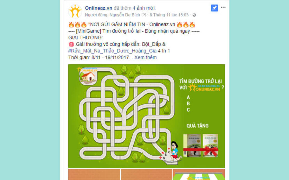 Mẫu content đố vui
