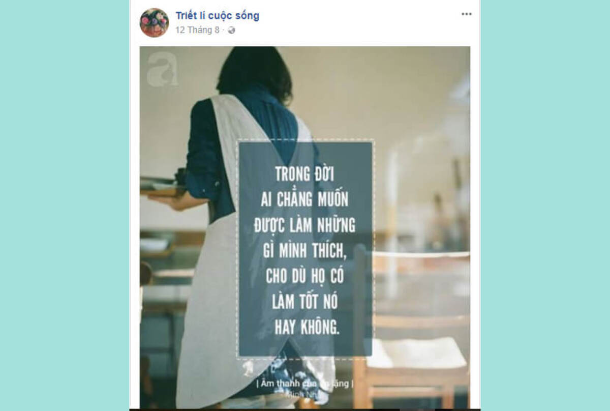 Mẫu content triết lý