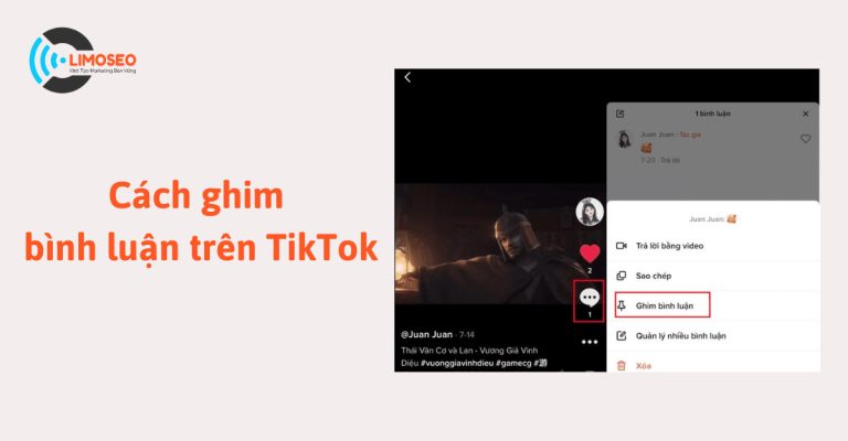 cách ghim bình luận trên TikTok