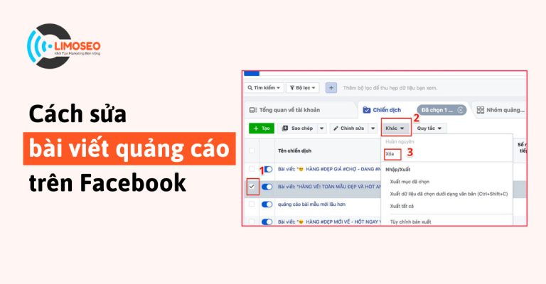 cách sửa bài viết quảng cáo trên Facebook