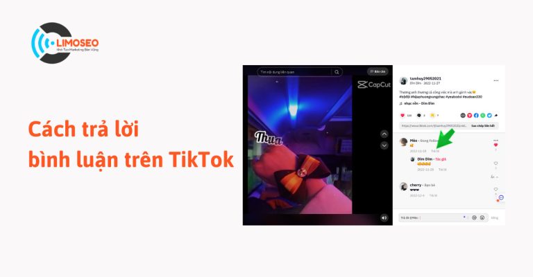 cách trả lời bình luận trên TikTok