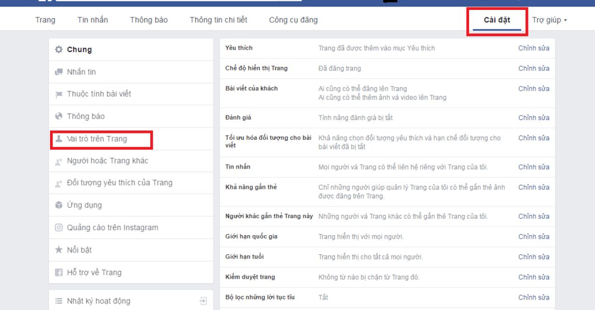 Cấp cho ai đó một vai trò quản trị trên fanpage