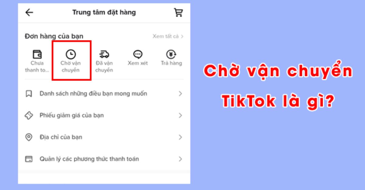 Chờ vận chuyển tiktok là gì