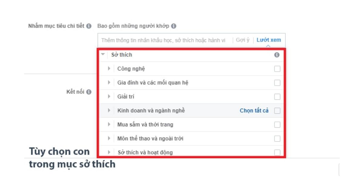 Chọn đối tượng phù hợp - Cách quảng cáo mỹ phẩm trên facebook
