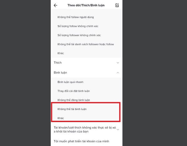 Cmt Tiktok bị ẩn