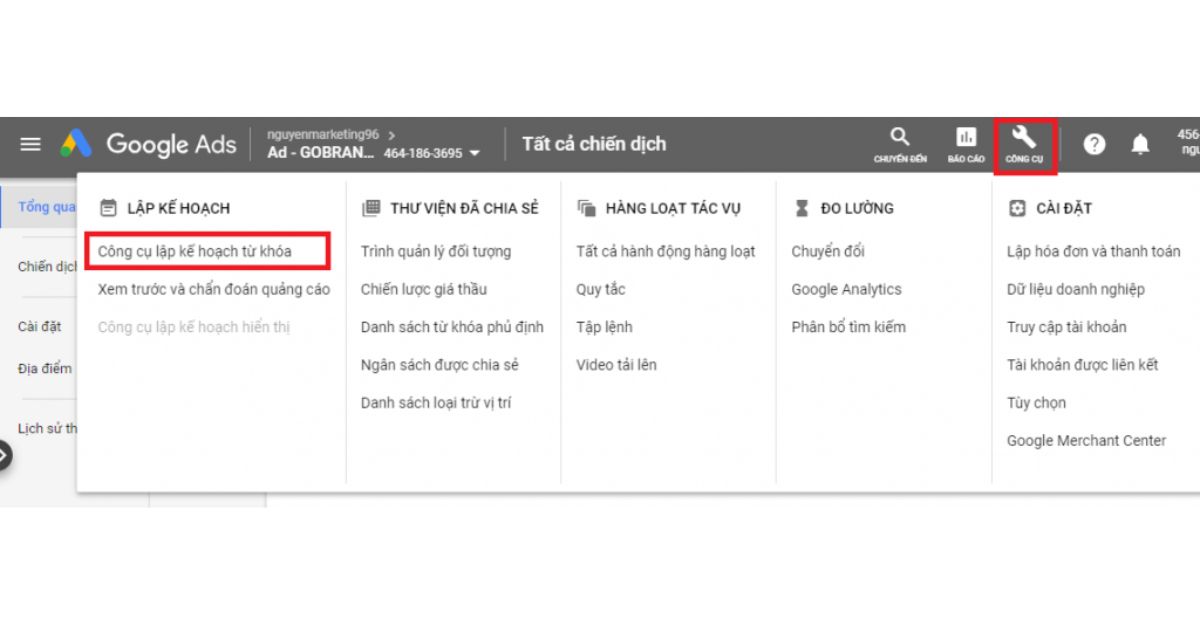 Hướng dẫn tạo tài khoản MCC Google ads