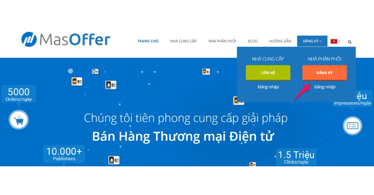 Kiếm tiền với Masoffer - top nền tảng tiếp thị liên kết tốt nhất