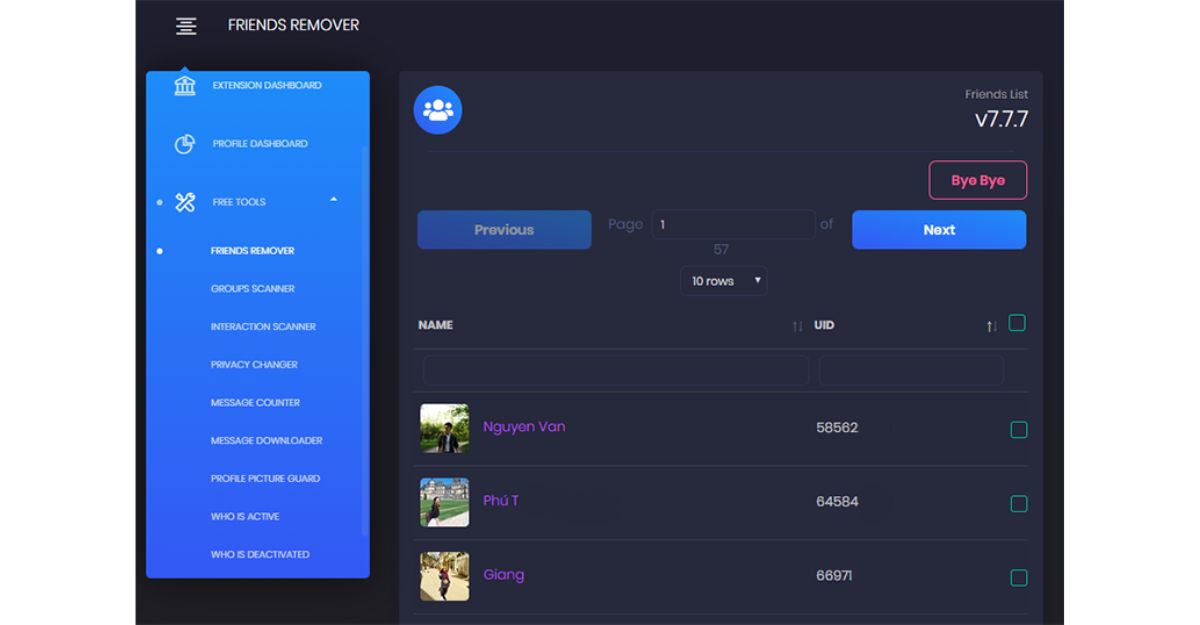 Lọc bạn bè không tương tác trên Facebook trên máy tính bằng công cụ L.O.C