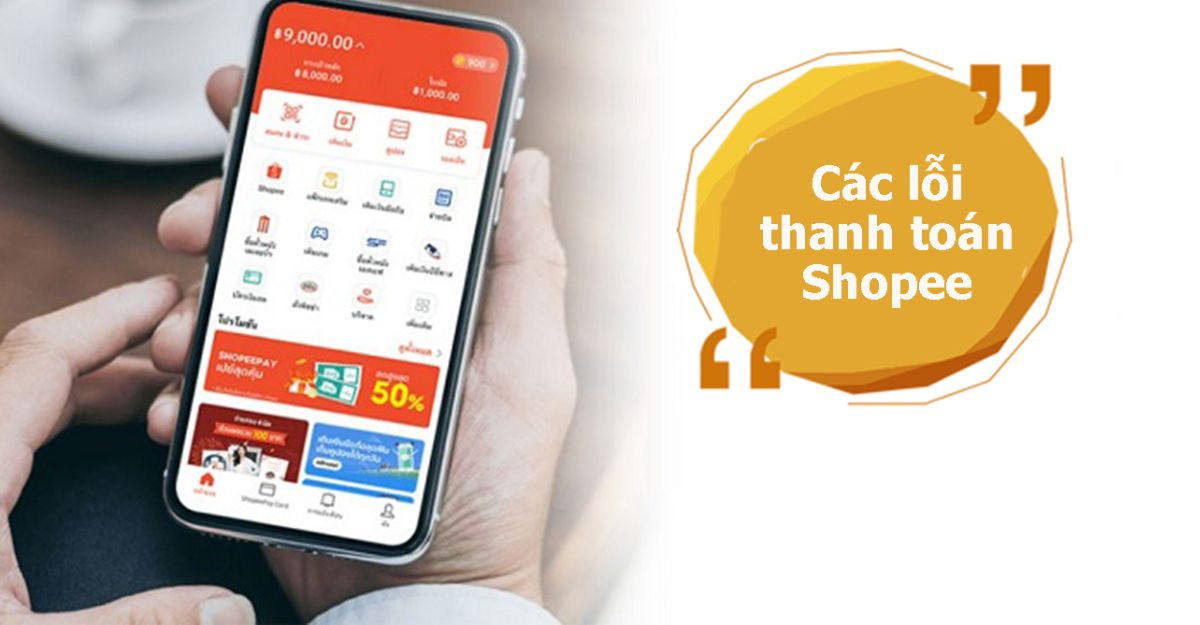 shopee bị lỗi phương thức thanh toán