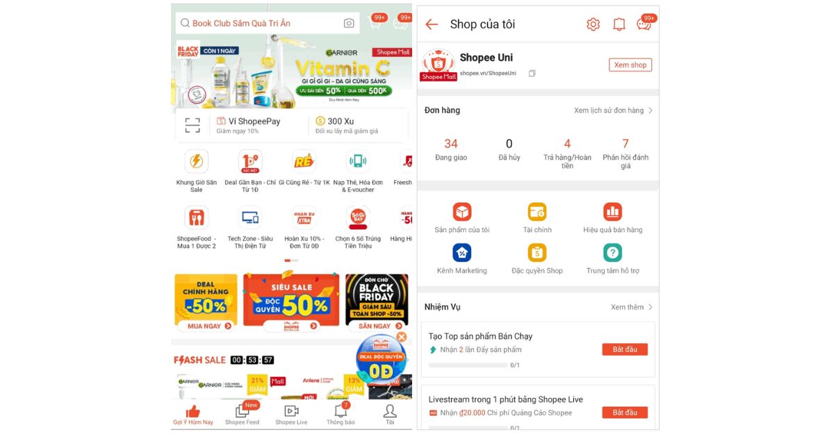 Tại Ứng dụng Shopee