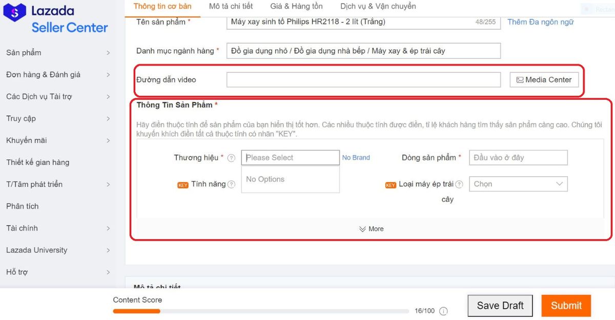 Bước 2_ Điền các thông tin cơ bản