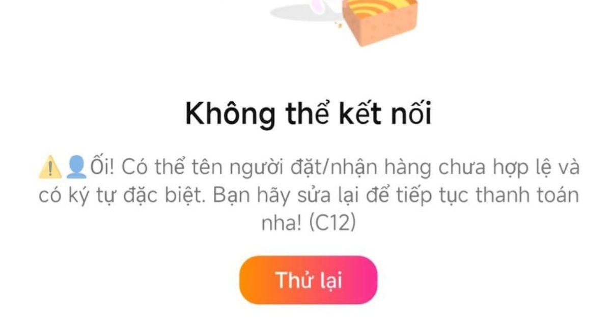 Cách kiểm tra nguyên nhân gây ra lỗi C12 Lazada