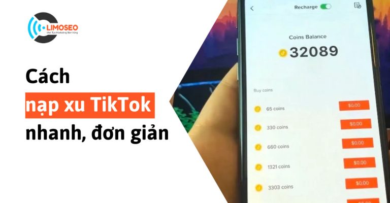 Cách nạp xu TikTok nhanh chóng