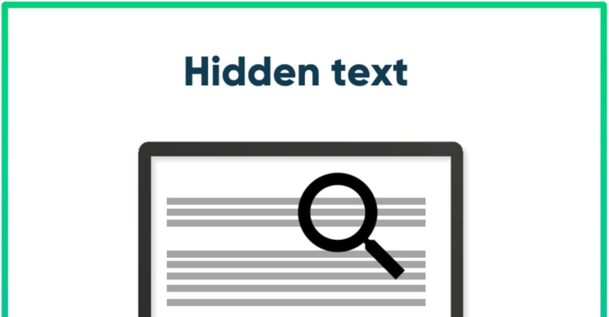 Sử dụng hidden text thông minh để tối ưu hóa SEO