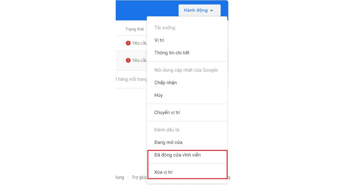 Cách ẩn doanh nghiệp trên gg maps