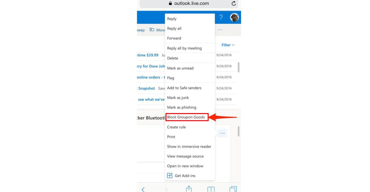 Cách chặn người gửi email qua Webmail trên trình duyệt Safari