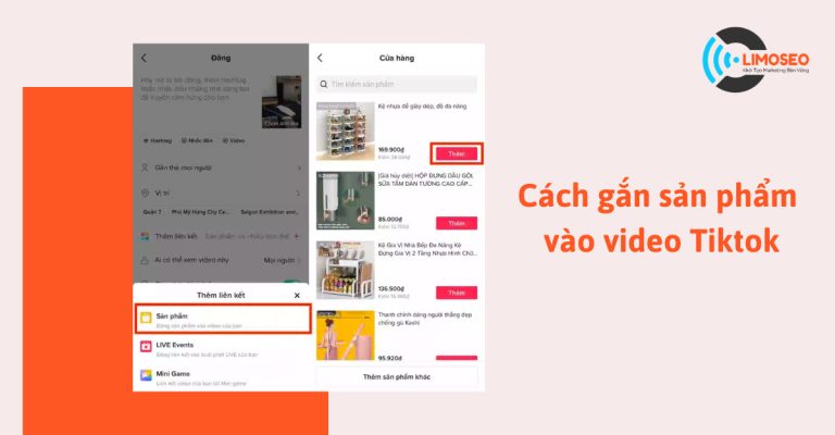 cách gắn sản phẩm vào video Tiktok