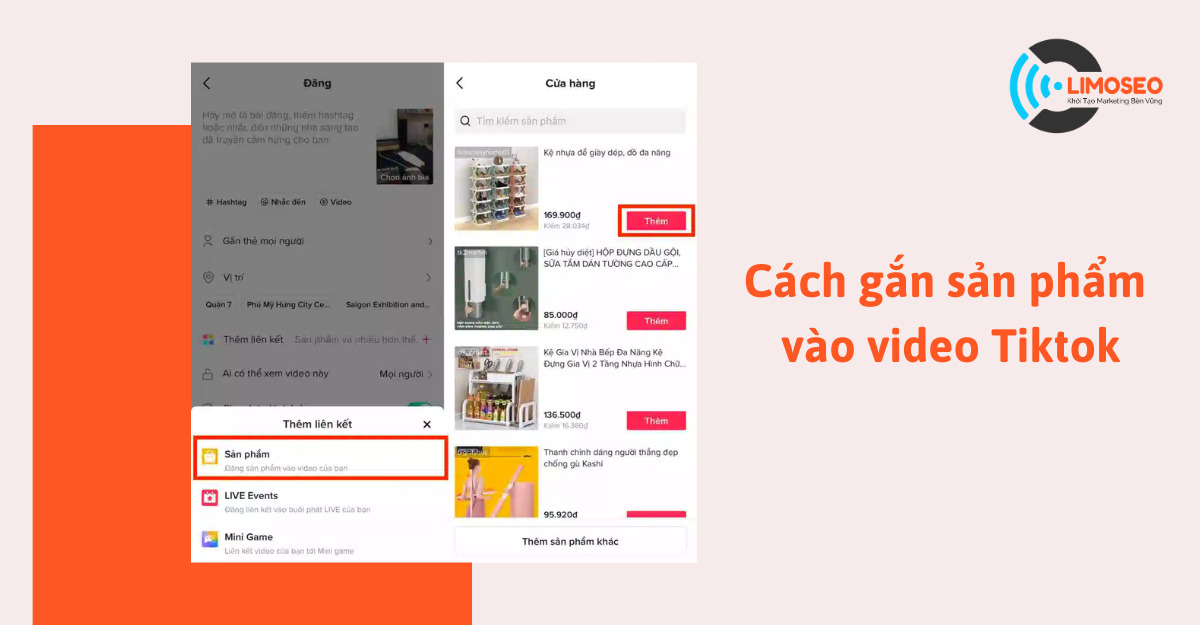 cách gắn sản phẩm vào video Tiktok