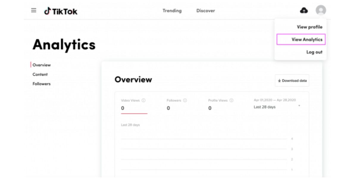 Cách truy cập TikTok Analytics