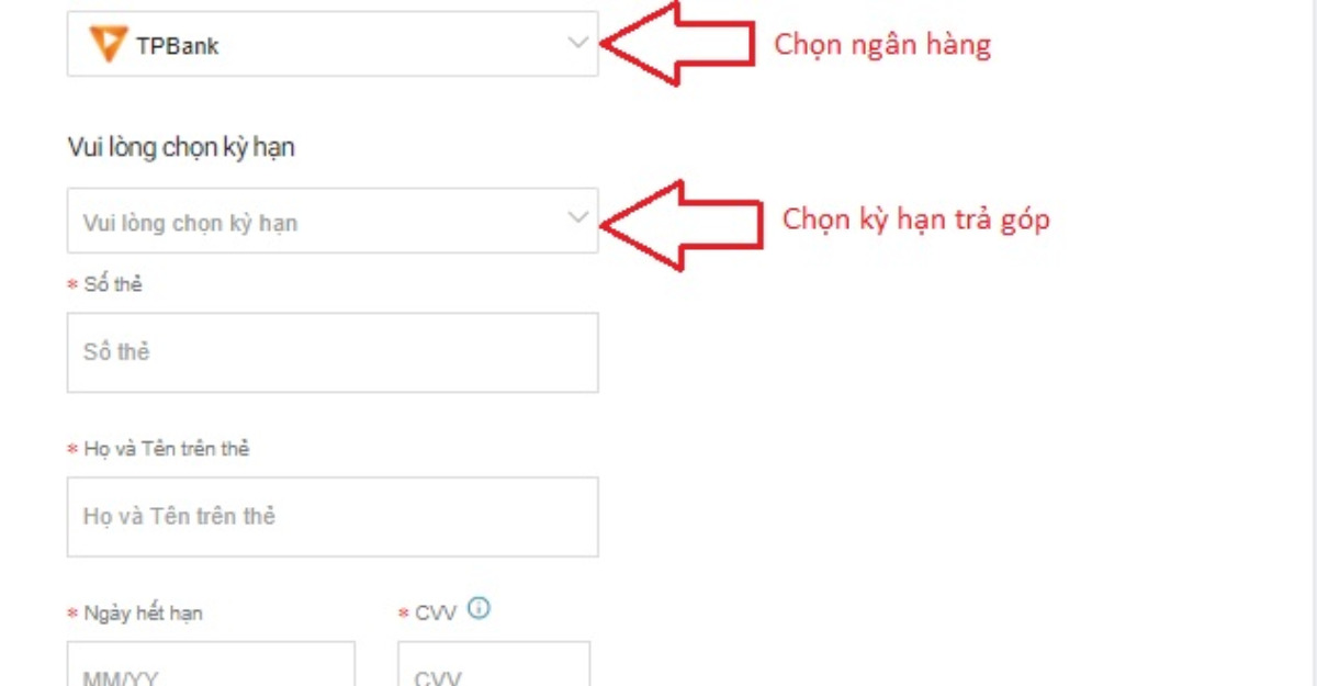 Điền đầy đủ các thông tin của thẻ- Limoseo