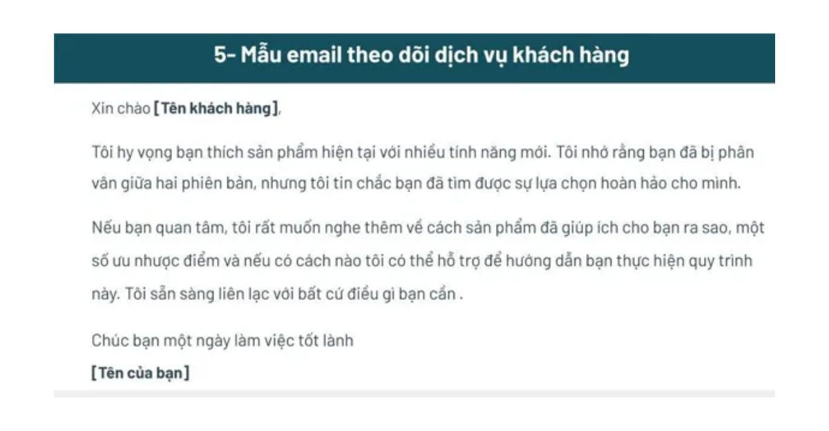 Gửi email chăm sóc khách hàng sau mua hàng