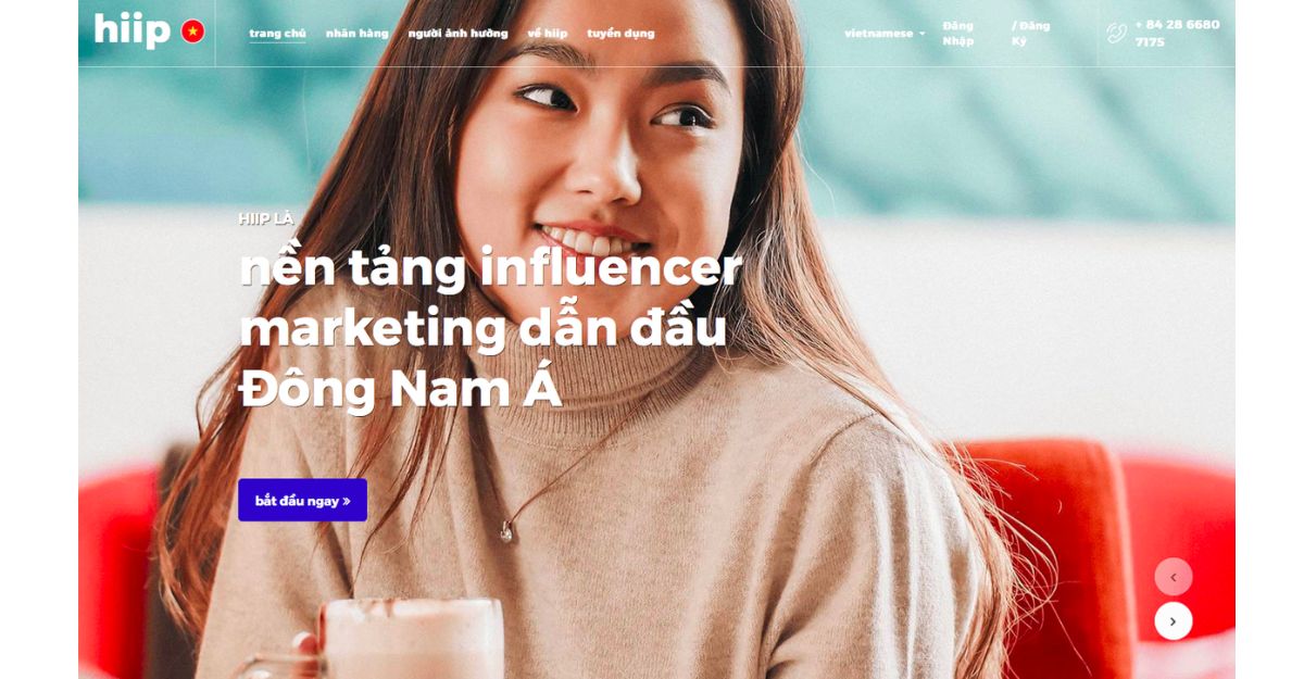Hiip - nền tảng booking KOLs