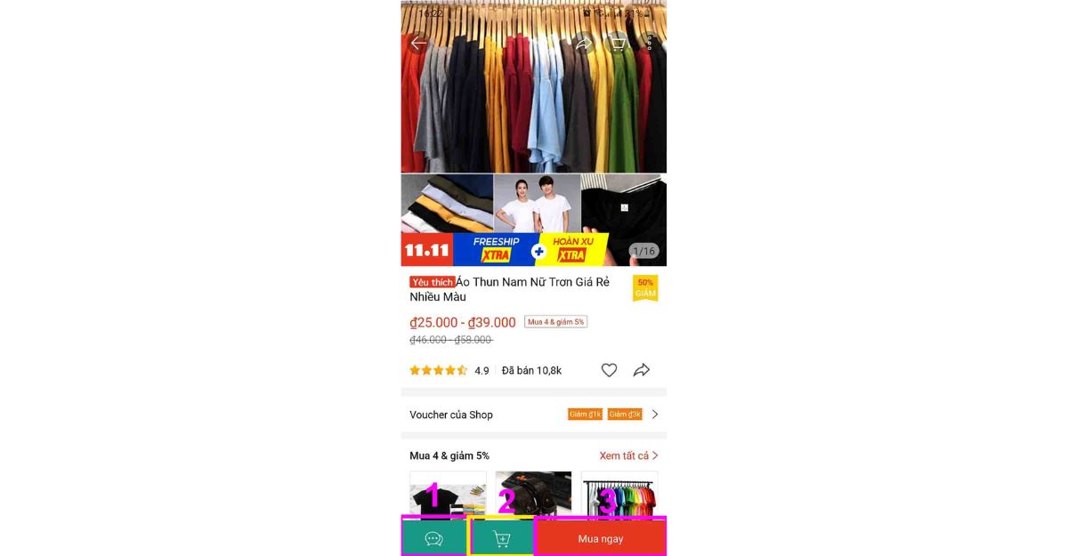 Hướng dẫn cách đặt hàng trên shopee 2 sản phẩm khác nhau từ cùng một Shop