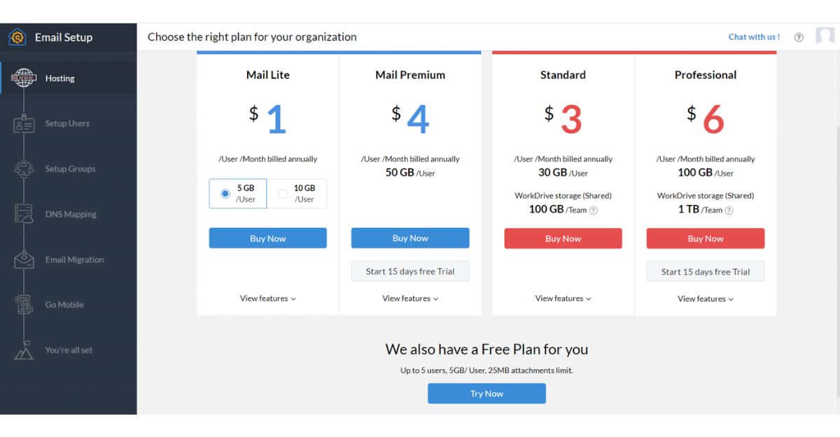Hướng dẫn tạo email theo tên miền miễn phí bằng Zoho CRM