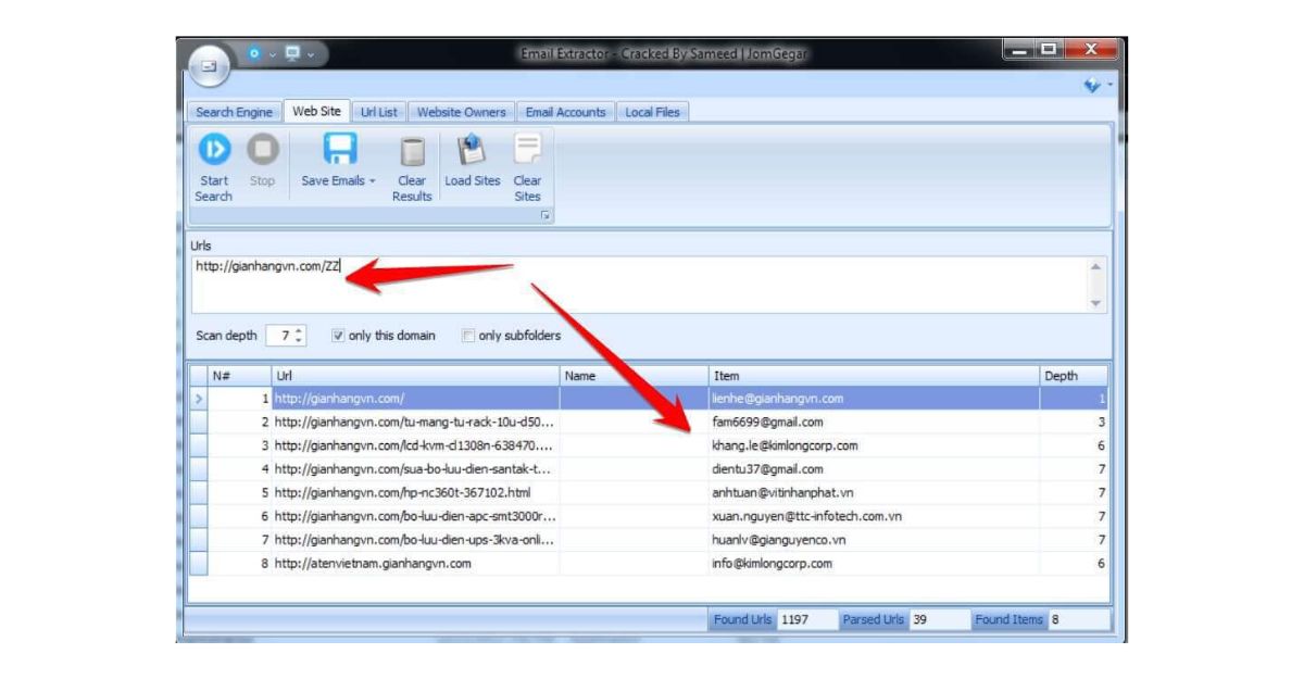 Super Email Extractor - Phần mềm quét Email miễn phí
