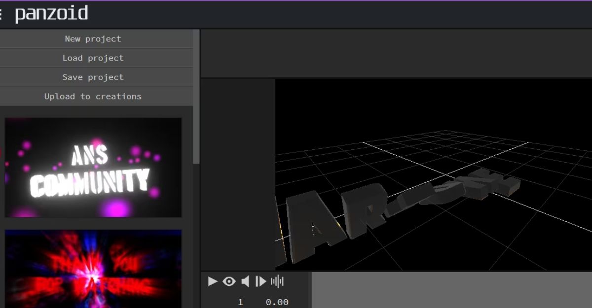 tạo Intro trên Youtube bằng Panzoid