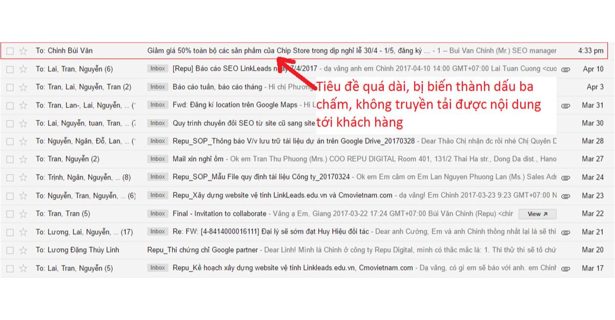 Tạo tựa đề ấn tượng